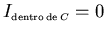 ${\displaystyle I_{\scriptscriptstyle {\rm dentro de} C}=0}$
