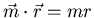 ${\vec{m}\cdot\vec{r}=mr}$