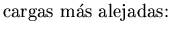 $\displaystyle \mbox{cargas m\'as alejadas:}$