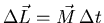 ${\Delta\vec{L}=\vec{M}\,\Delta t}$