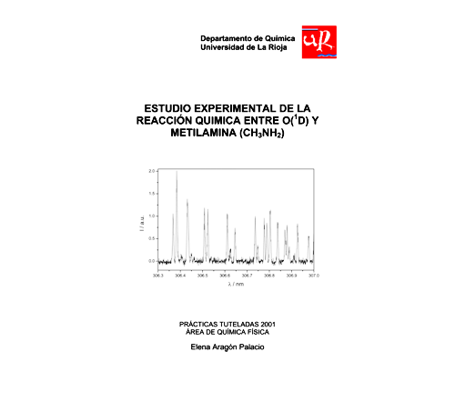 Estudio experimental de la reacción química O(1D) y metilamina