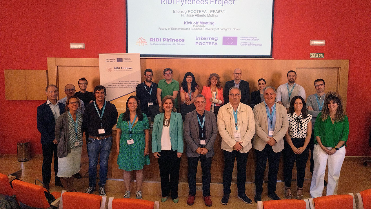 Foto de familia del lanzamiento del POCTEFA RIDi Pyrinees 2024-2026