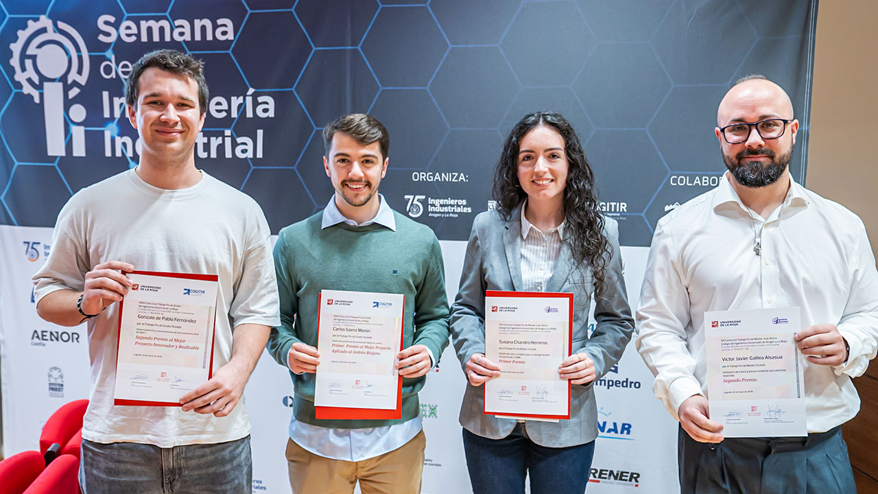 La Escuela Técnica Superior de Ingeniería Industrial de la Universidad de La Rioja cierra la XI Semana de la Ingeniería con el acto académico de entrega de premios