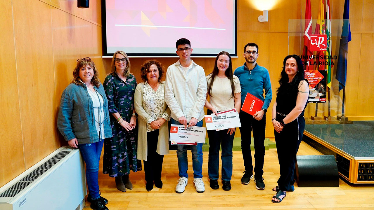 Los III Premios 1º de Mayo CC OO–Universidad de La Rioja premian un trabajo sobre satisfacción laboral en el sector de la economía social y un estudio sobre la financiación autonómica